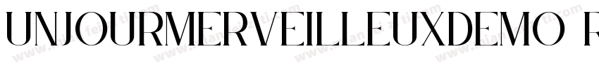 UnJourMerveilleuxDemo Regular字体转换